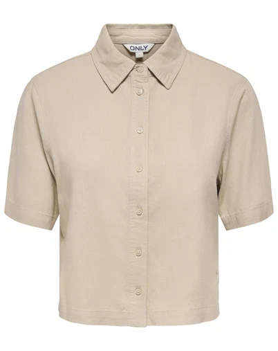 Only - ONLGoa Linen Skjorte - Oxford Tan
